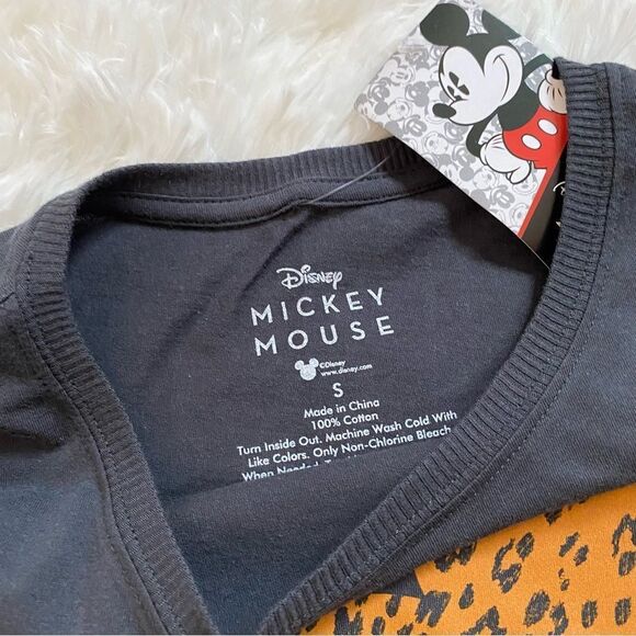 Disney’s Mickey Mouse Leopard Print Crop Top - Picture 3 of 3